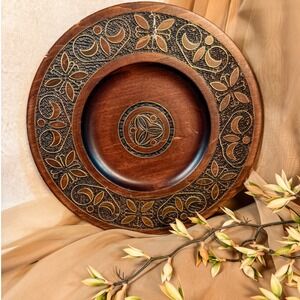 Vintage‎ Polish Hand Carved Plate